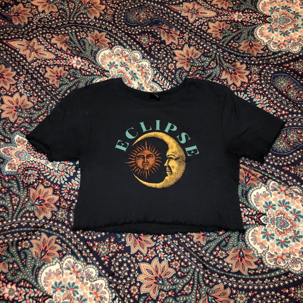 Urban Outfitters Sun Moon Crop Baby Tee